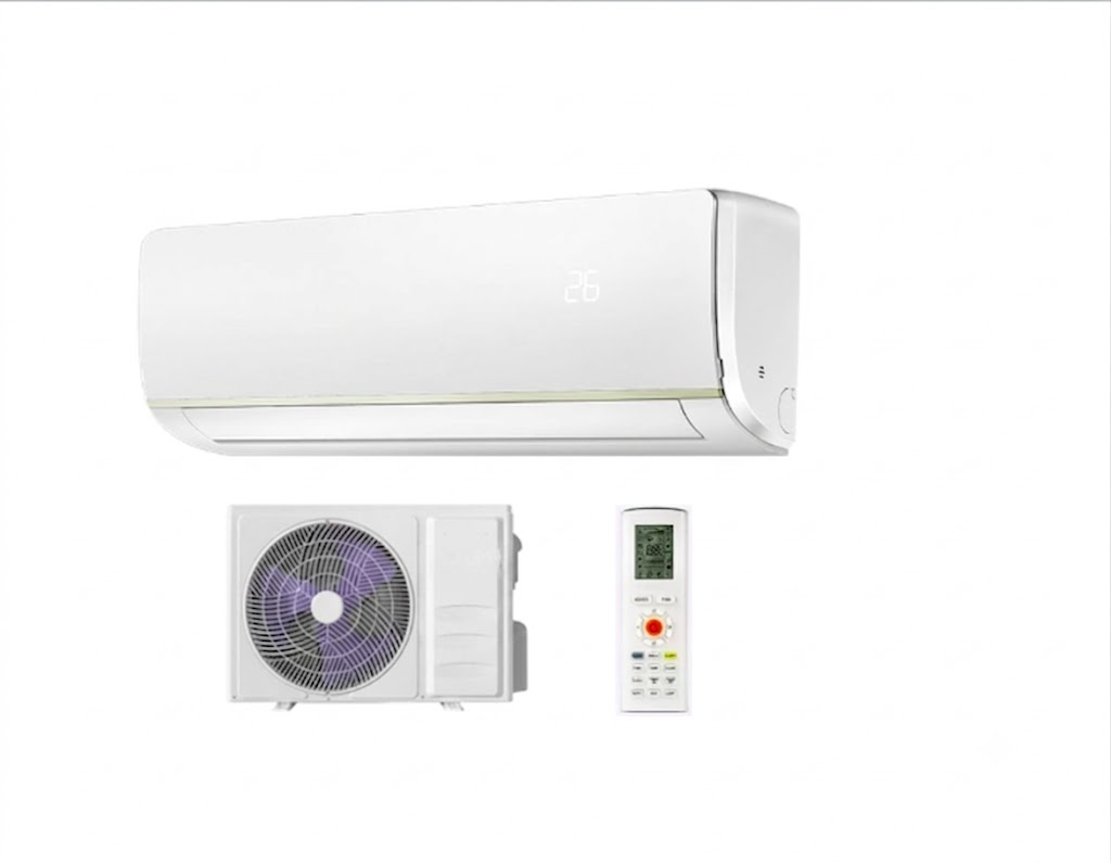 Modern air conditioning unit in a clean interior