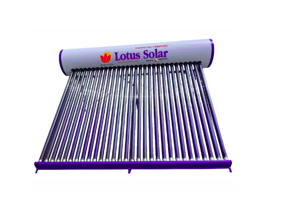 Solar water heater system installed on a rooftop